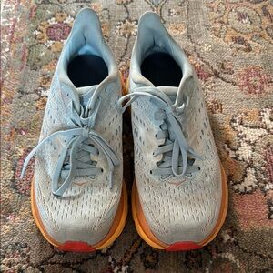 Hoka One One Light Gray Running Shoes